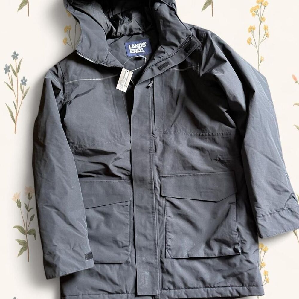NWT Lands’ End Men’s Squall Waterproof Winter Parka Jacket - M